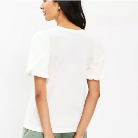 Ann Taylor Loft Bubble Sleeve Tee - Picture 2 of 2